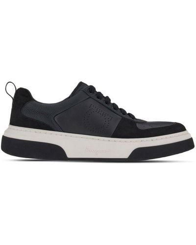 Ferragamo Cassina Low Trainers Shoes - Black