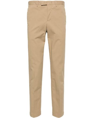 PT Torino Slim-cut cotton chino trousers - Natur