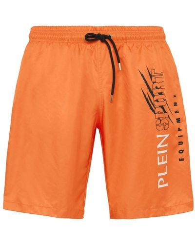 Philipp Plein Scratch Swim Shorts - Orange