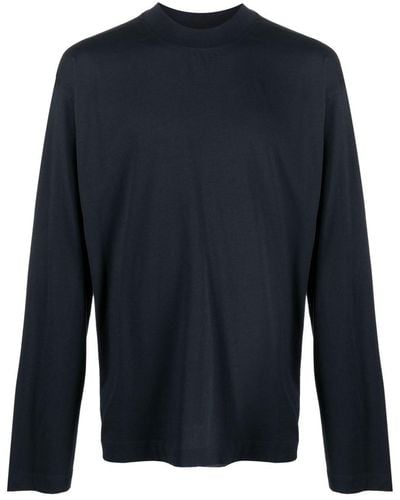 Dries Van Noten Katoenen T-shirt Met Lange Mouwen - Blauw