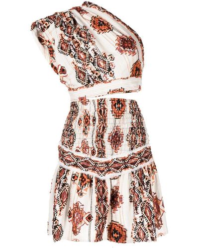 IRO One-Shoulder-Kleid mit Print - Mehrfarbig