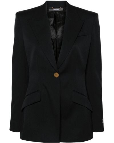 Versace メドゥーサボタン シングルジャケット - ブラック