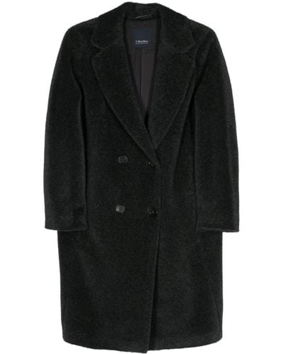 Max Mara Roseto Double-breasted Coat - Black
