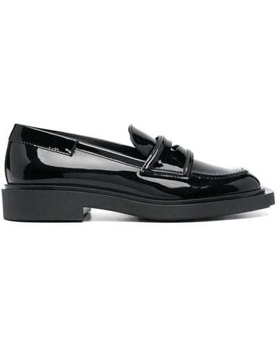 3Juin Square-toe 35mm Leather Loafers - Black