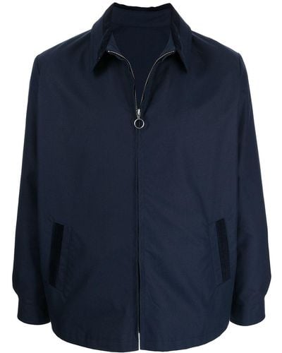 Anglozine Cotton Shirt Jacket - Blue