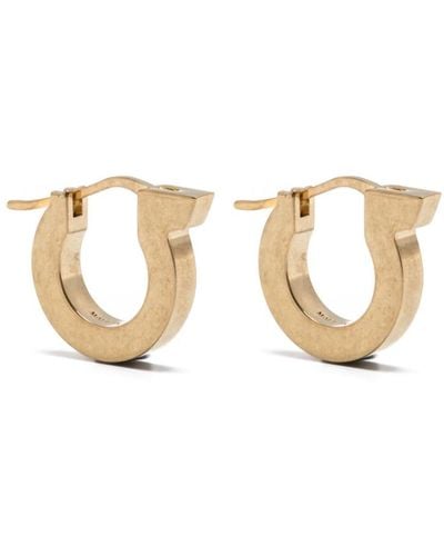 Ferragamo Gancini Hoop Earrings - Metallic