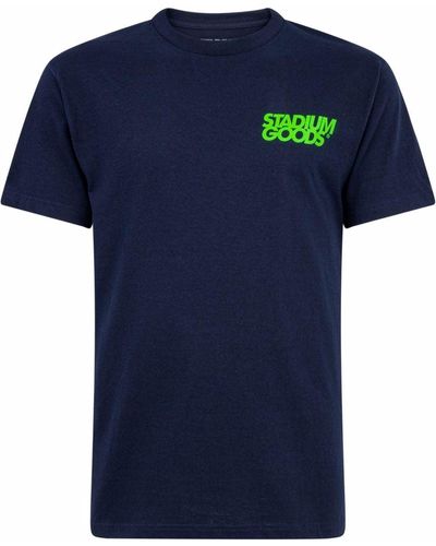 Stadium Goods Big Tilt "navy/green" Logo-print T-shirt - Blue