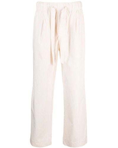 Birkenstock Gestreifte Pyjama-Hose aus Bio-Baumwolle - Weiß