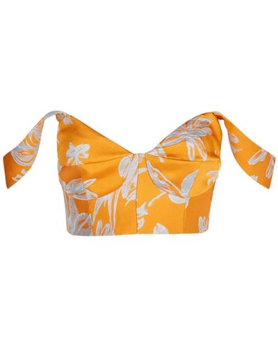 Silvia Tcherassi Nuoro Off-shoulder Top - Orange