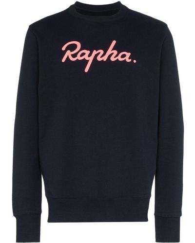 Rapha Blue Logo Embroidered Organic Cotton Sweatshirt