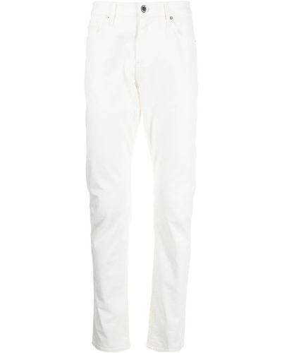 Emporio Armani Mid-rise Straight-leg Jeans - White
