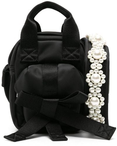Simone Rocha Embellished Bow Crossbody Bag - Black