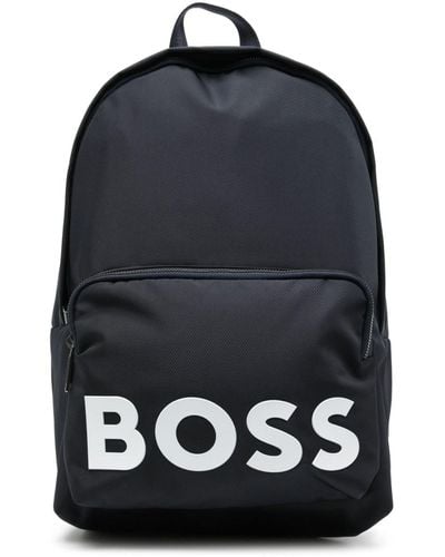 BOSS Catch 2.0 Logo-appliqué Backpack - Black