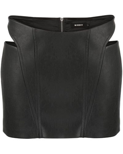 MISBHV Minifalda con aberturas - Negro