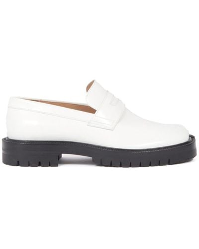 Maison Margiela Tabi Country Leren Loafers - Wit