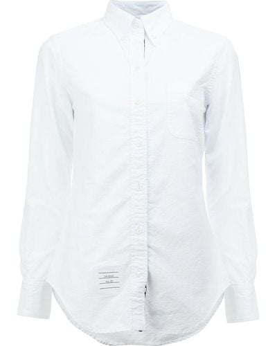 Thom Browne Button-down Cotton Shirt - White