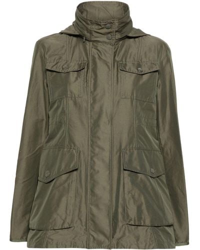Moncler Ilo Concealed-Hood Jacket - Green
