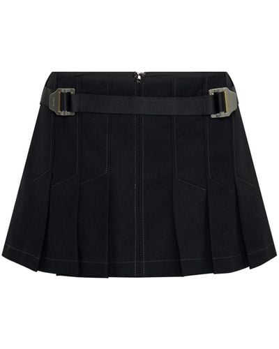 Dion Lee Safety-slider Pleated Miniskirt - Black