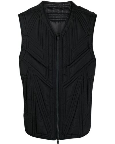 Y-3 X Adidas Quilted Zip-up Vest - Black
