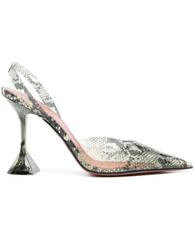 AMINA MUADDI Holli 95mm Slingback Court Shoes - Metallic