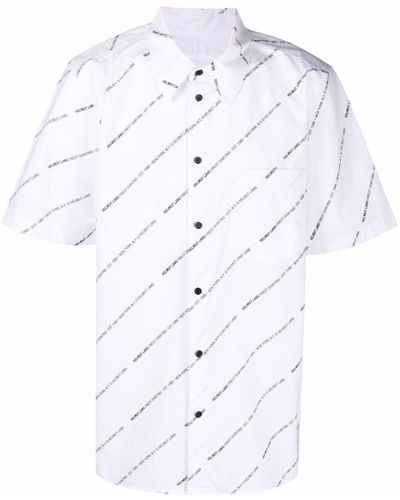 Helmut Lang Chemise à logo imprimé - Blanc
