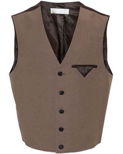 Our Legacy Panelled-design Waistcoat - Brown
