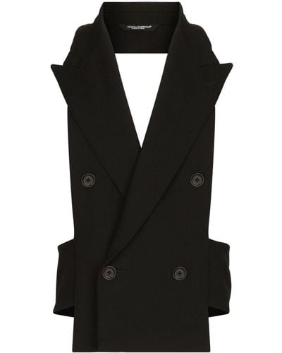 Dolce & Gabbana Chaleco con espalda abierta - Negro