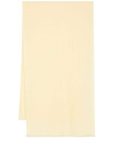 N.Peal Cashmere Frayed Pashmina Stole - Natural