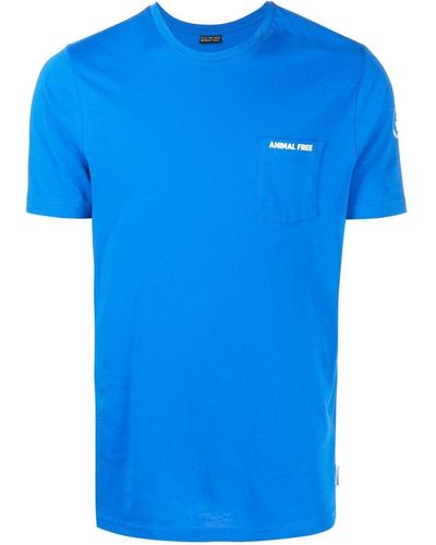 Save The Duck T-shirt Met Logoprint - Blauw