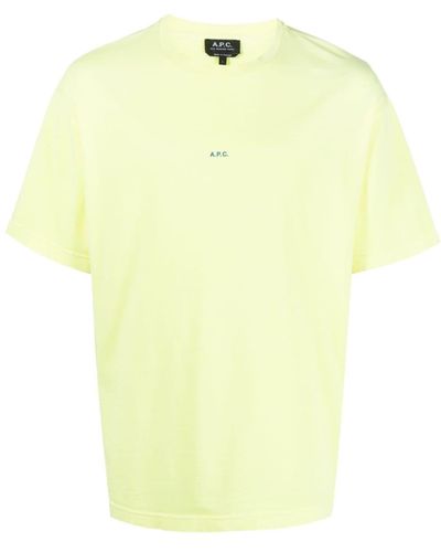 A.P.C. Kyle Katoenen T-shirt - Geel
