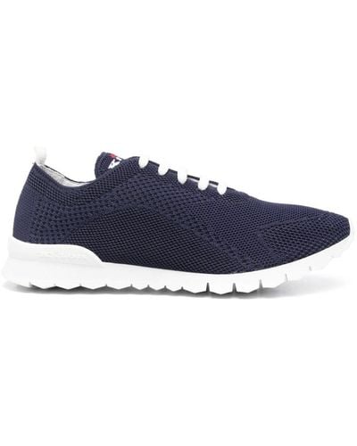 Kiton Logo-embroidered Trainers - Blue