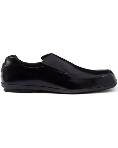 Prada Razor Leather Loafers - Black