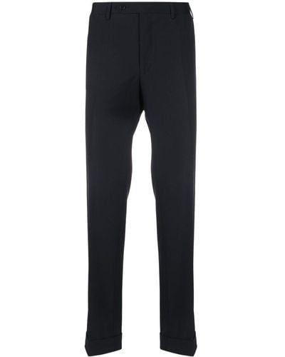 Canali Straight-leg Wool Tailored Trousers - Blue