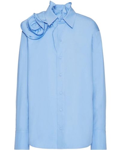 Valentino Garavani Camisa de popelina - Azul