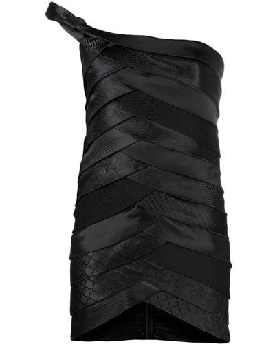 Coperni Asymmetrische Mini-jurk - Zwart