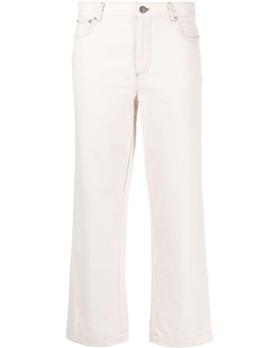 A.P.C. Vaqueros Sailor estilo capri - Blanco