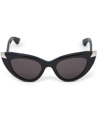 Alexander McQueen Punk Sonnenbrille mit Cat-Eye-Gestell - Schwarz