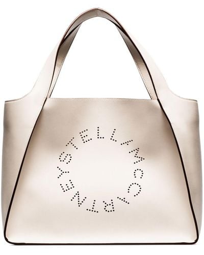 Stella McCartney Shopper mit Stella-Logo - Natur