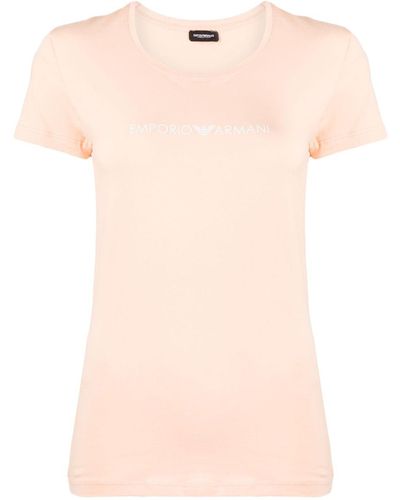 Emporio Armani Logo-print T-shirt - Pink