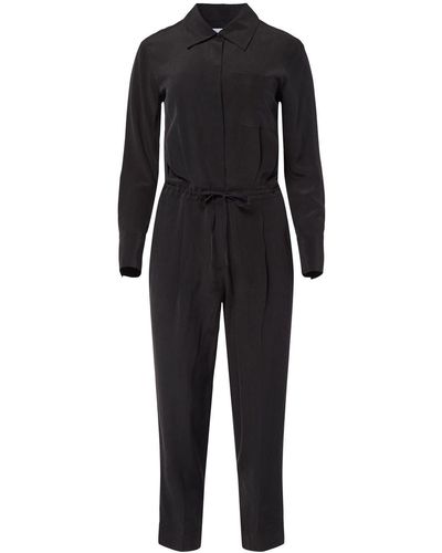 Equipment Long-sleeve Buttoned Jumpsuit - Black