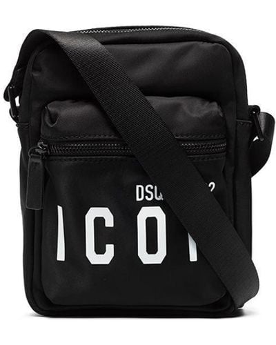 DSquared² Icon Logo-print Messenger Bag - Black