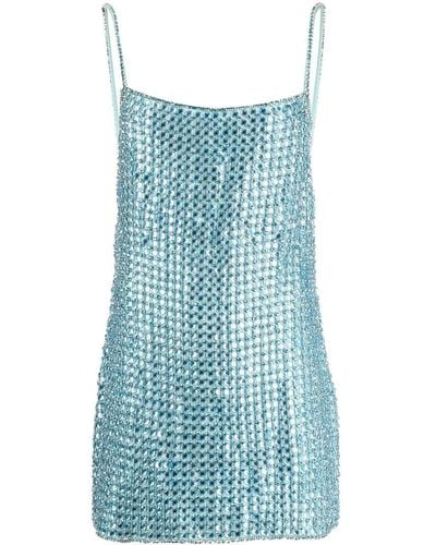 retroféte Aqua Leona Crystal Dress - Blue