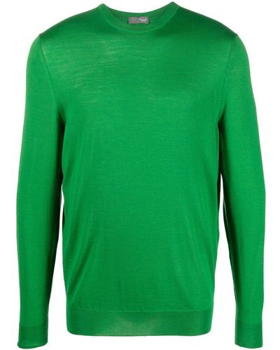 Drumohr Long Sleeve Knit Sweater - Green