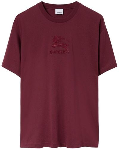 Burberry T-shirt Met Hart Logo - Rood