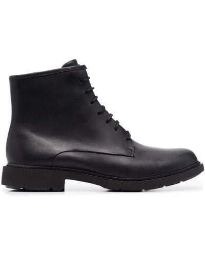 Camper Ankle Lace-up Fastening Boots - Black
