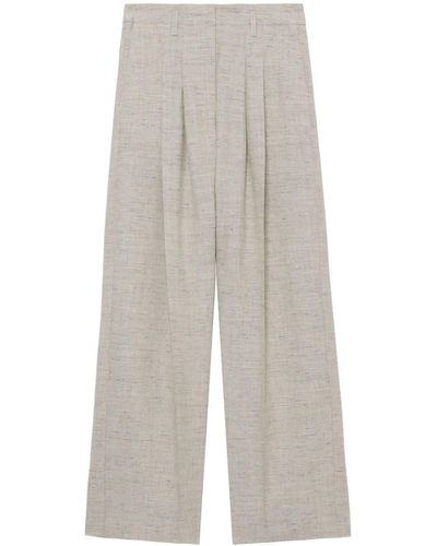 Herskind Pleat-detail Wide-leg Trousers - Wit