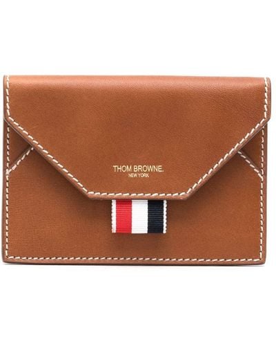 Thom Browne Envelope Leather Cardholder - Brown