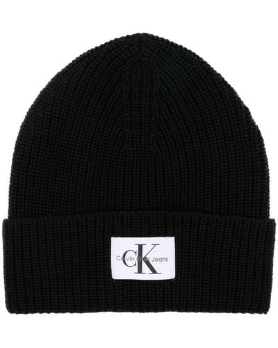 Calvin Klein Bonnet à patch logo - Noir