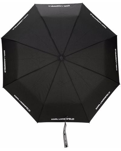 Karl Lagerfeld Paraguas con logo estampado - Negro