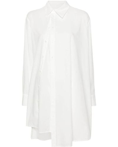 Yohji Yamamoto Asymmetric Voile Shirt - White